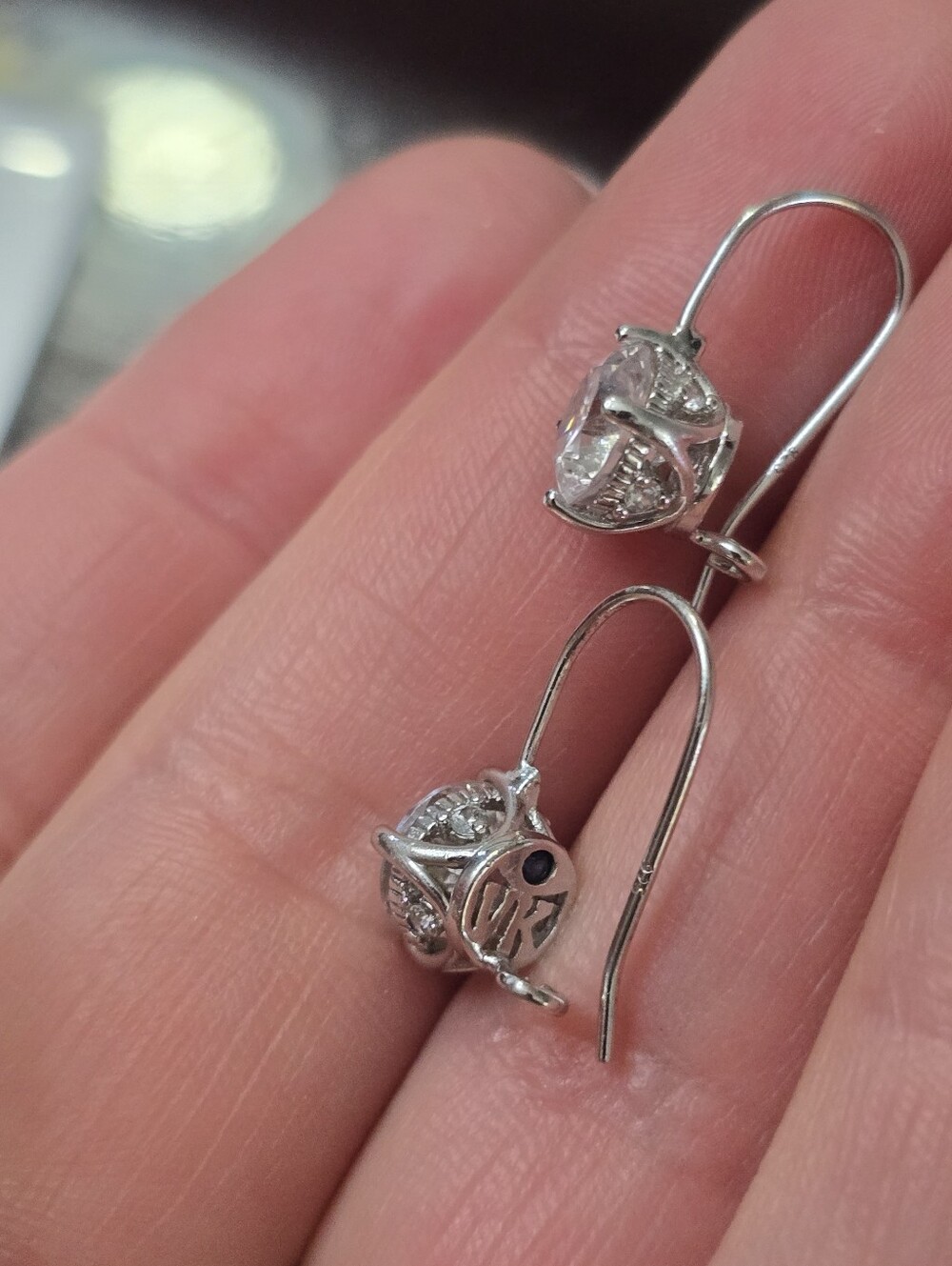 Vanna K Earrings 925 Cz Drop - Picture 5 of 8
